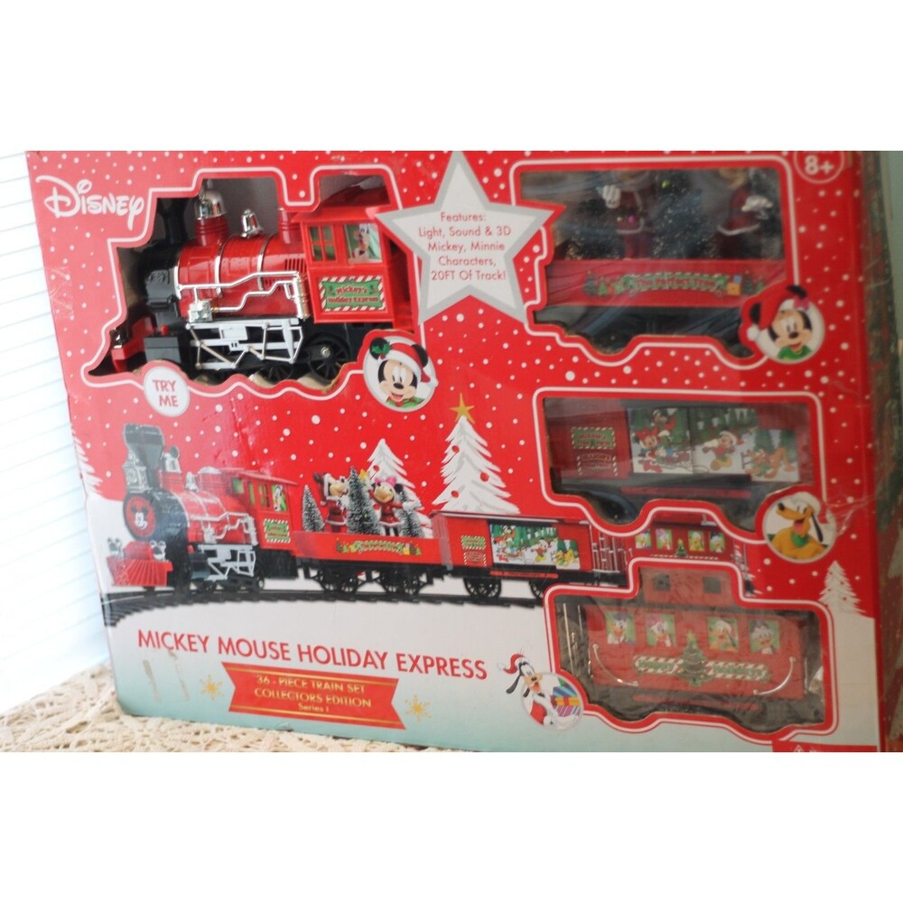 Disney Mickey House Holiday Express 36 Piece Train Set Collector Edition Series